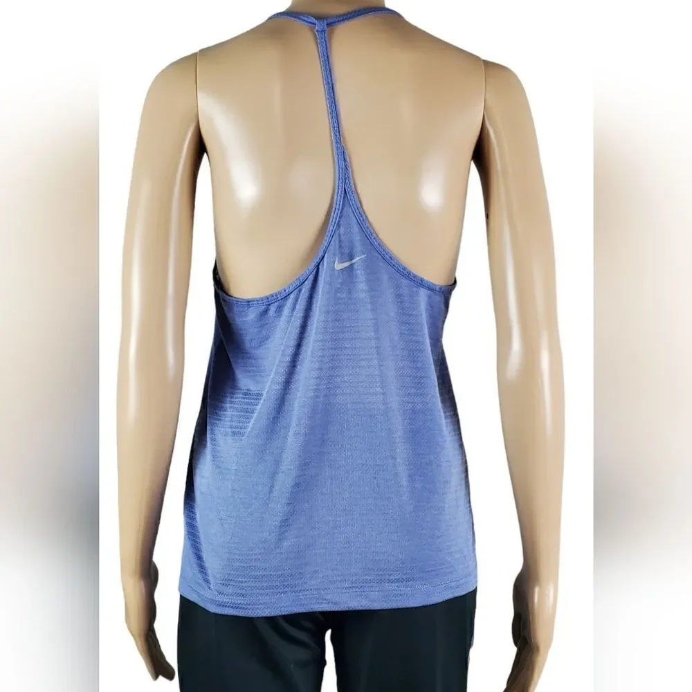 Nike Purplish Blue Striped Tank Top